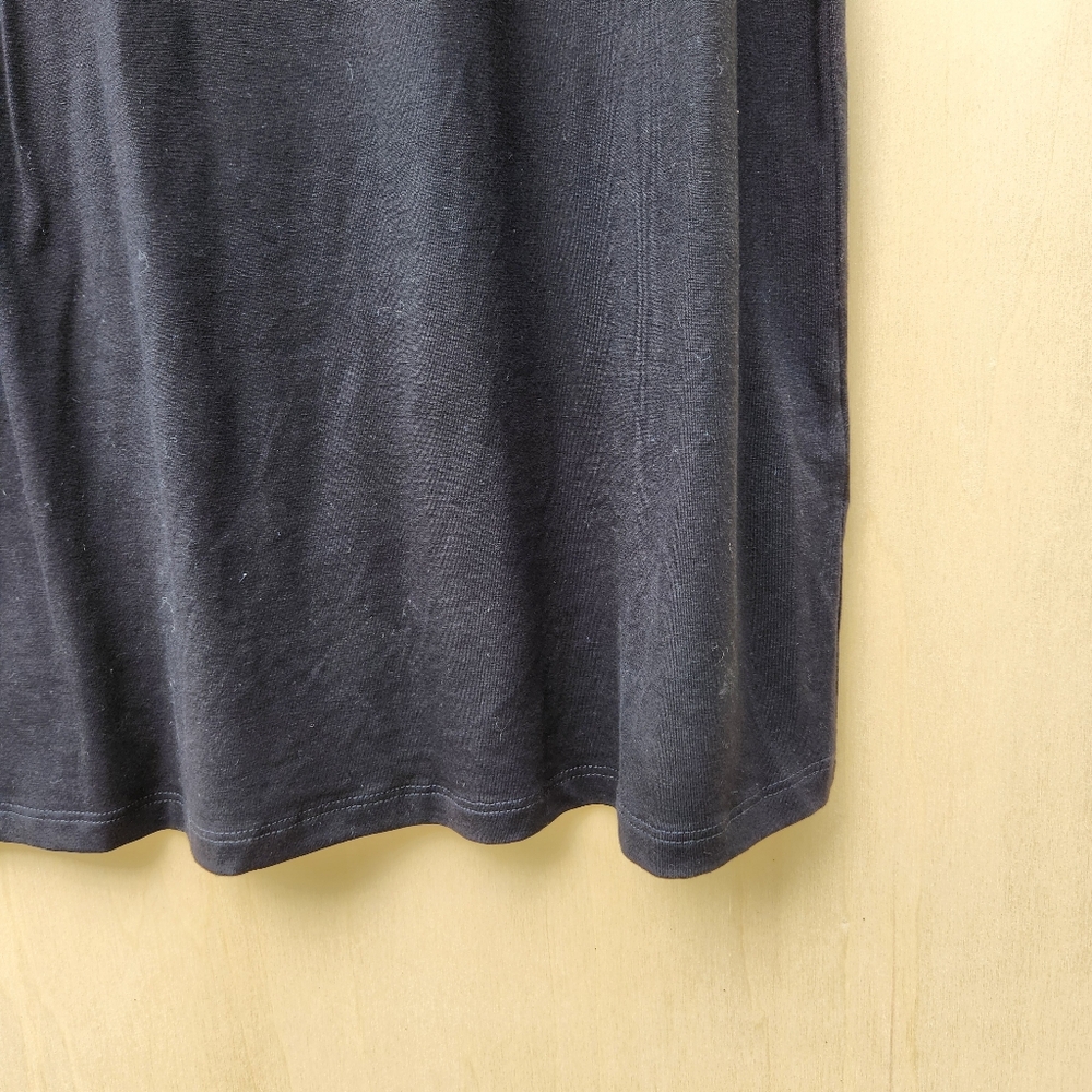 NWT Eileen Fisher Black Stretch Jersey Knit Mock Neck Dress - Size XXS - Picture 5 of 12